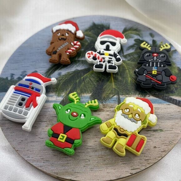 Christmas Star Wars Shoe Charms Yoda shoe charm set - Picture 1 of 4